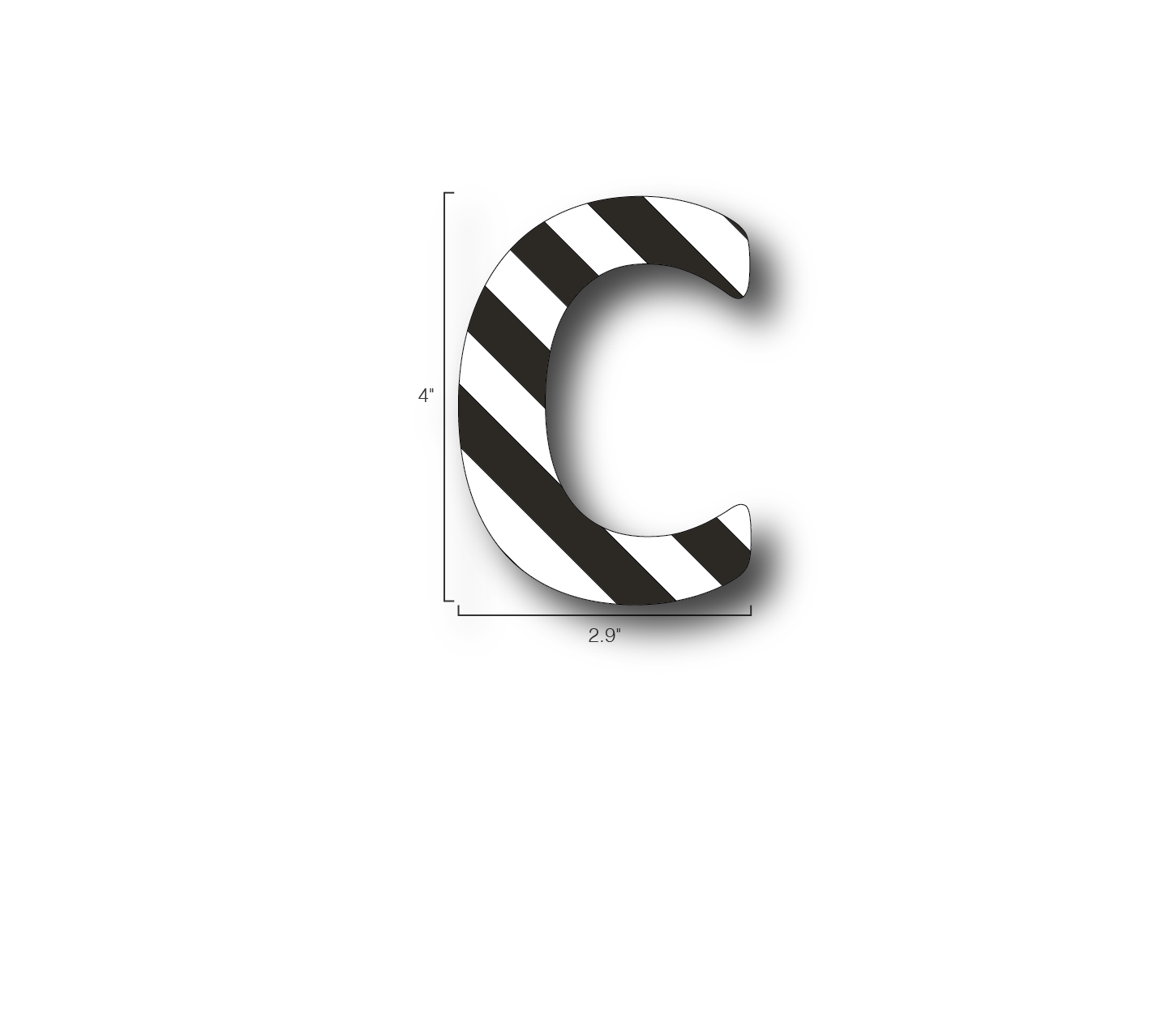 Alphabet Single Letters- C