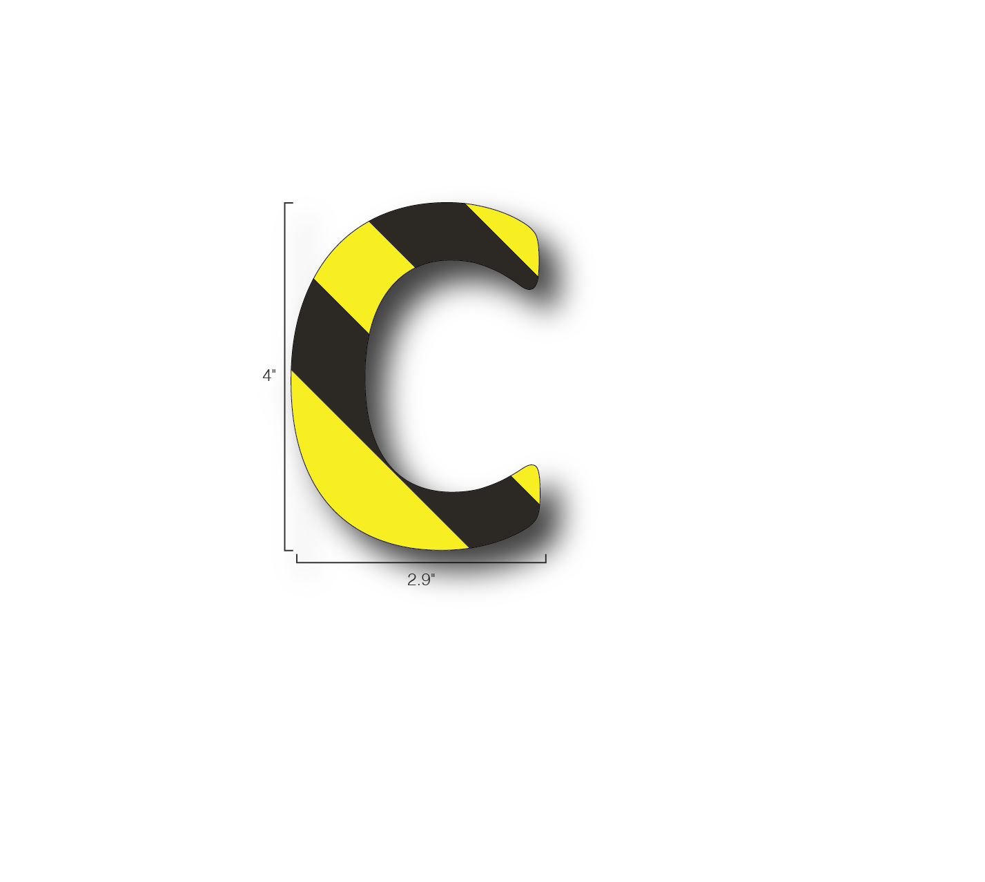 Alphabet Single Letters- C