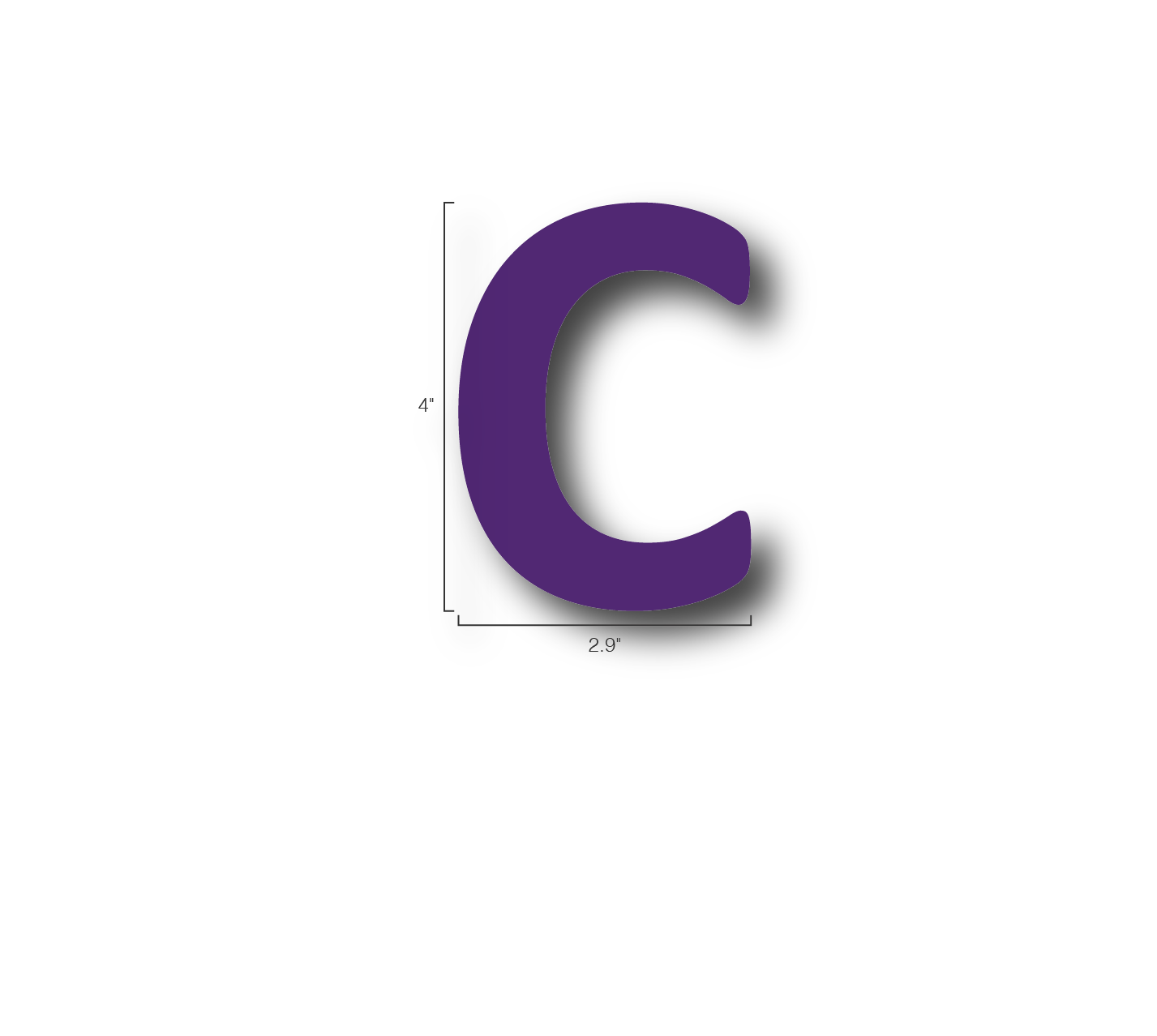 Alphabet Single Letters- C