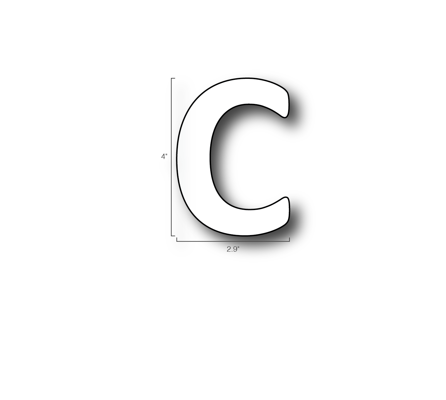 Alphabet Single Letters- C