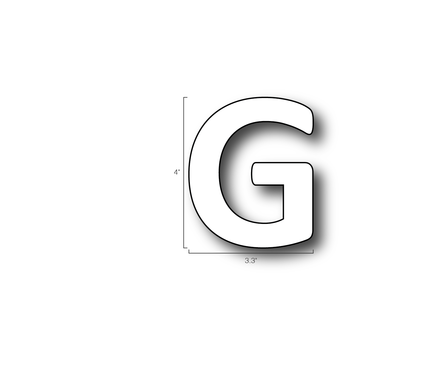 Alphabet Single Letters- G