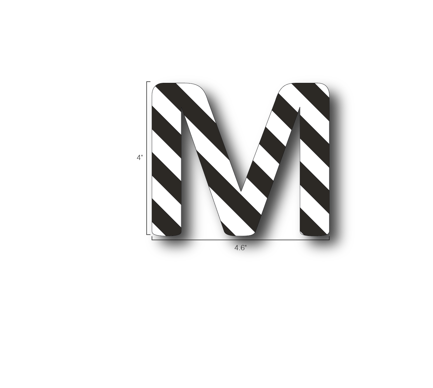 Alphabet Single Letters- M