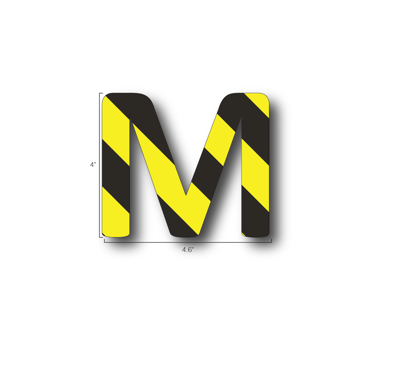 Alphabet Single Letters- M