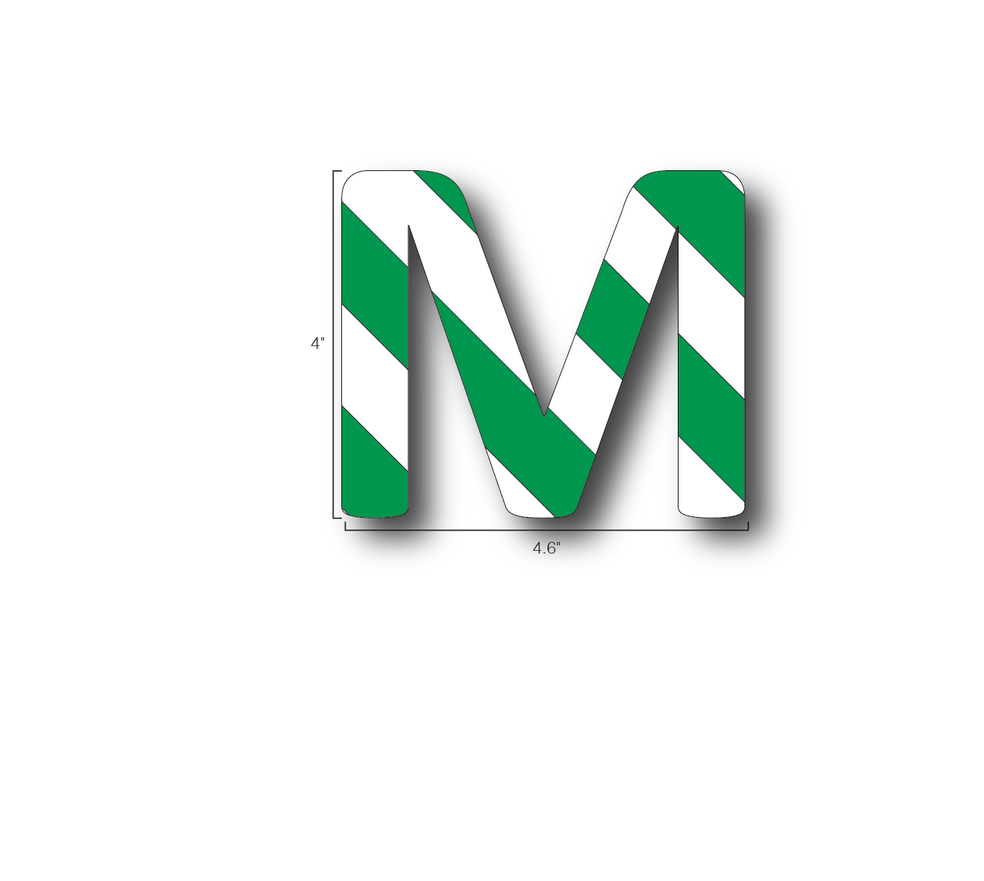 Alphabet Single Letters- M