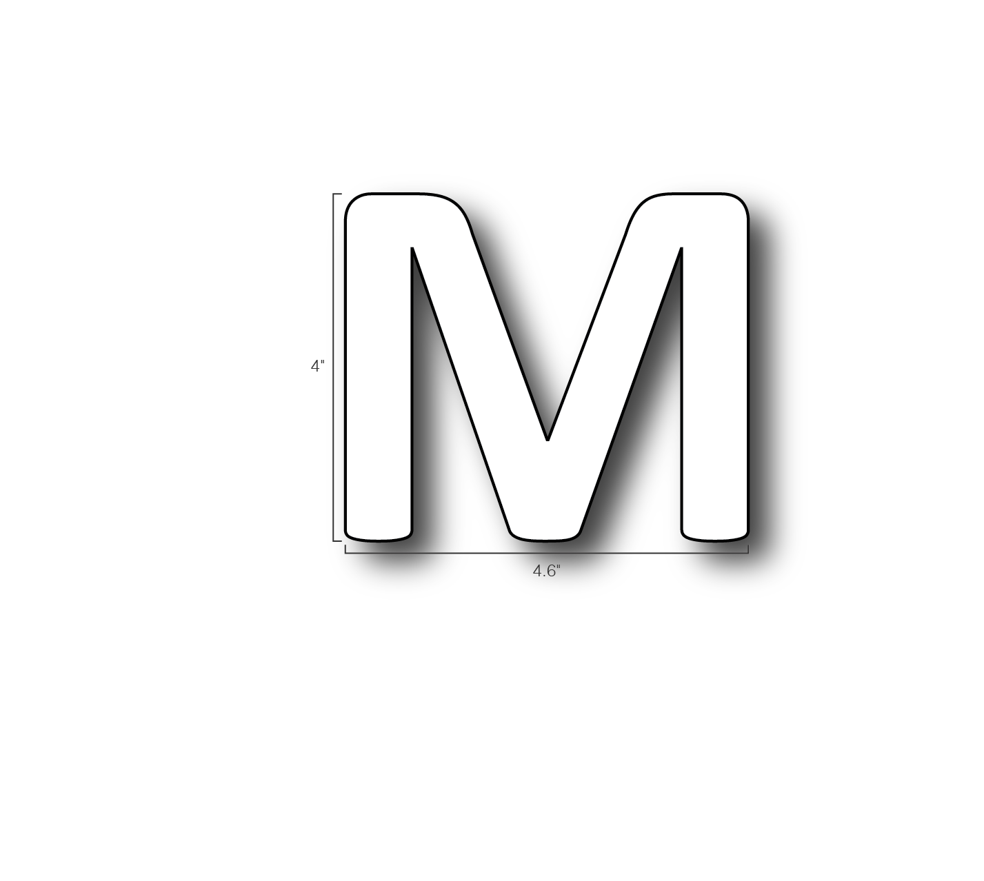 Alphabet Single Letters- M