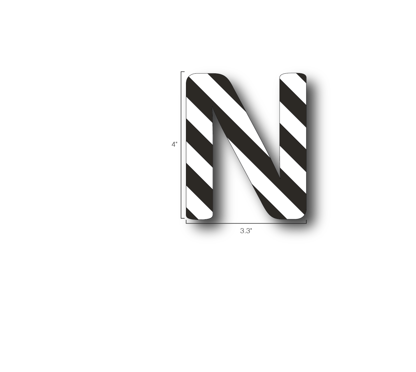 Alphabet Single Letters- N