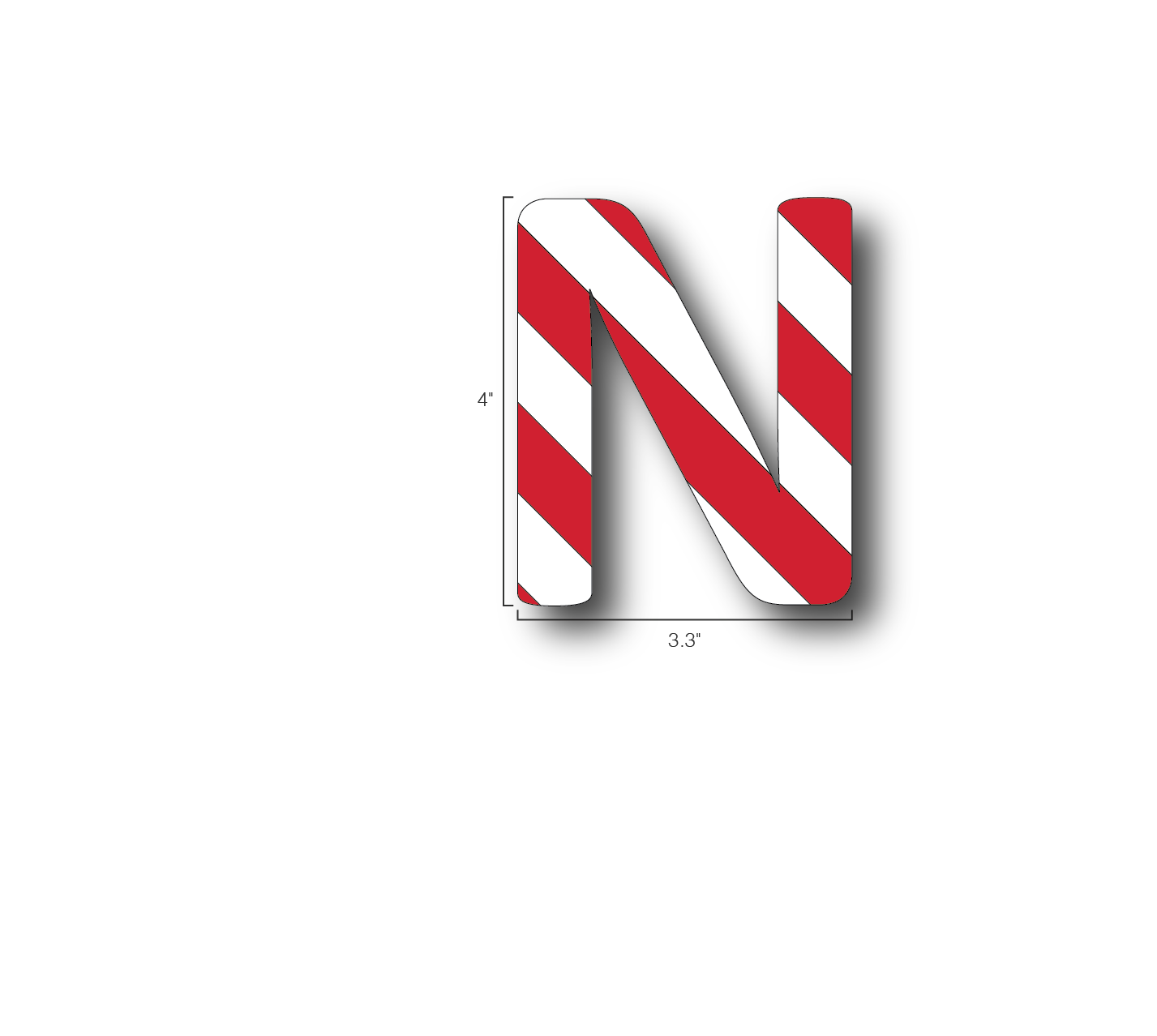 Alphabet Single Letters- N