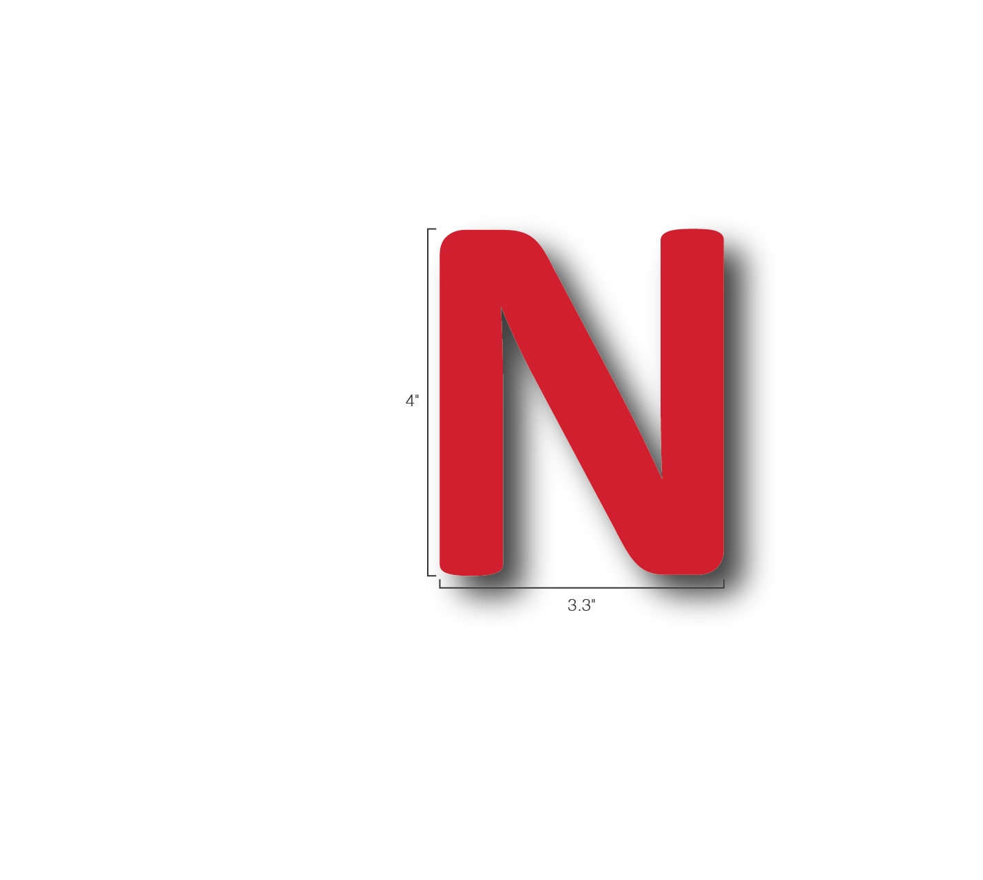 Alphabet Single Letters- N