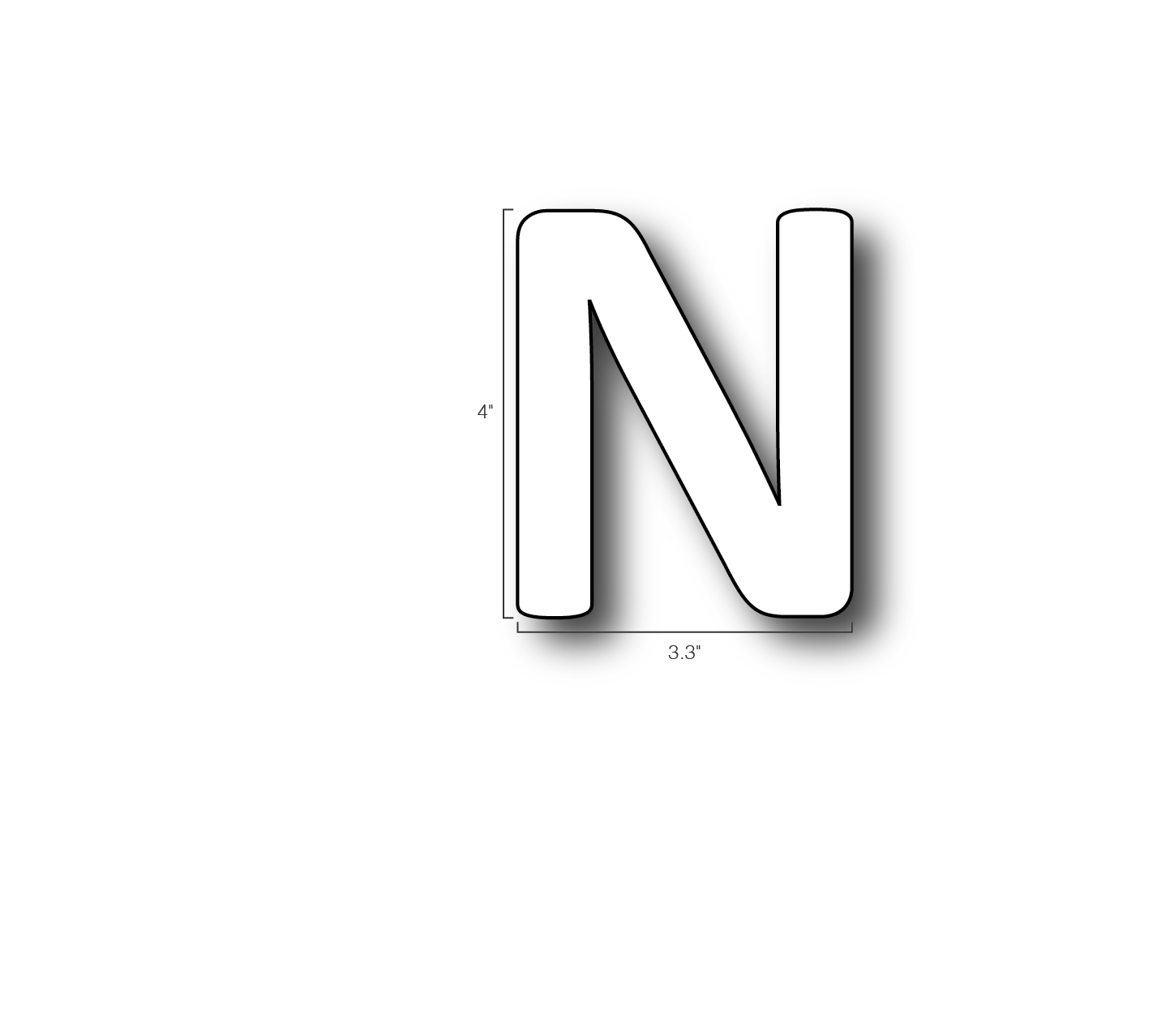 Alphabet Single Letters- N