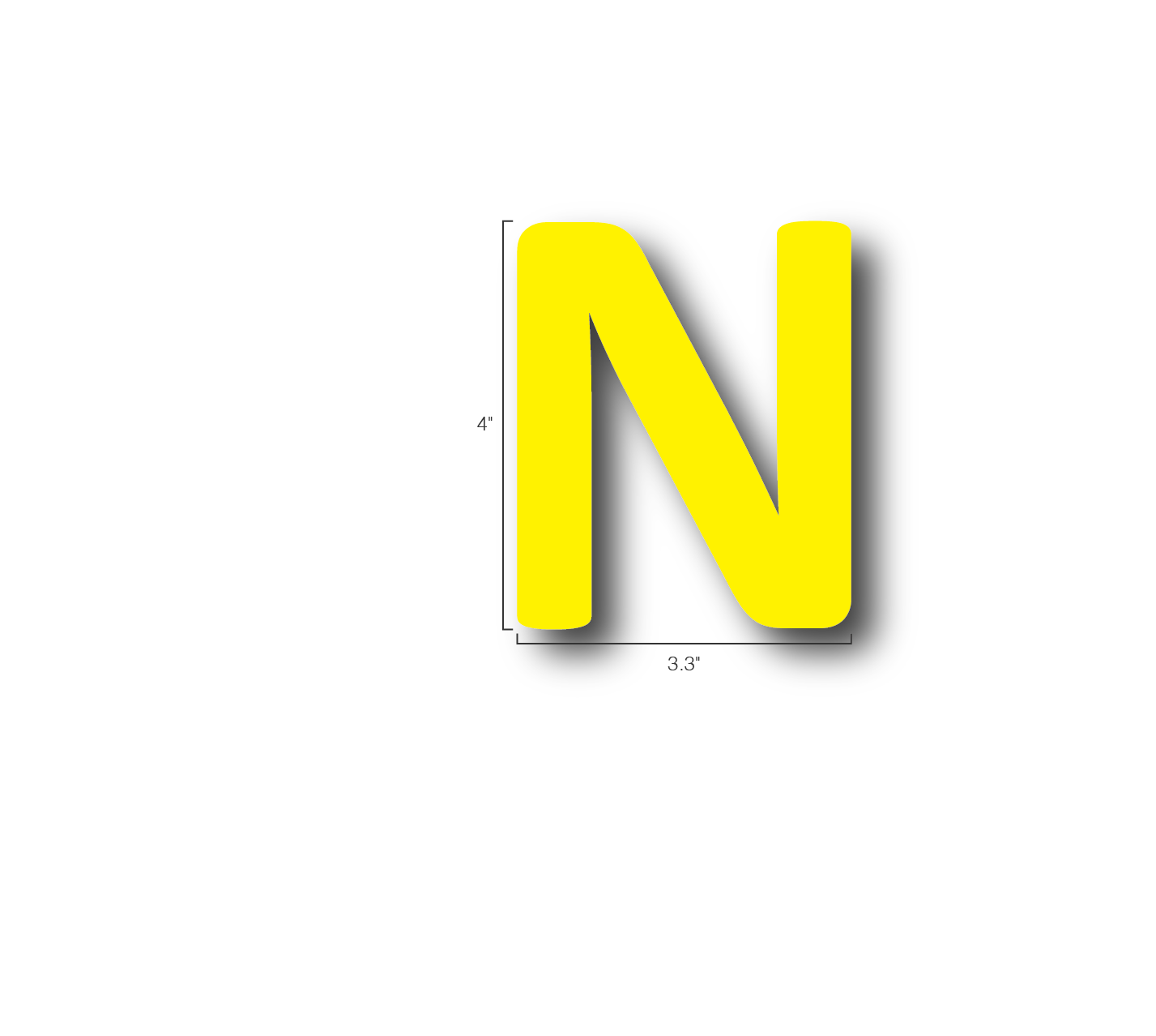 Alphabet Single Letters- N
