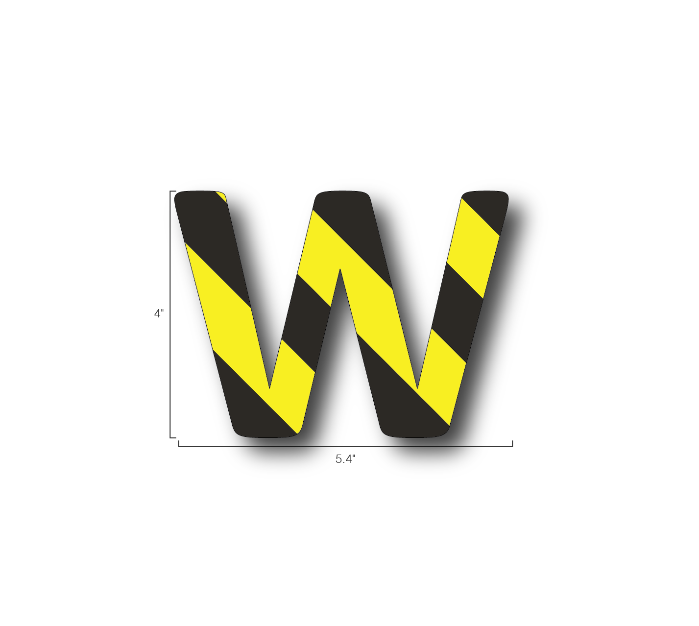 Alphabet Single Letters- W