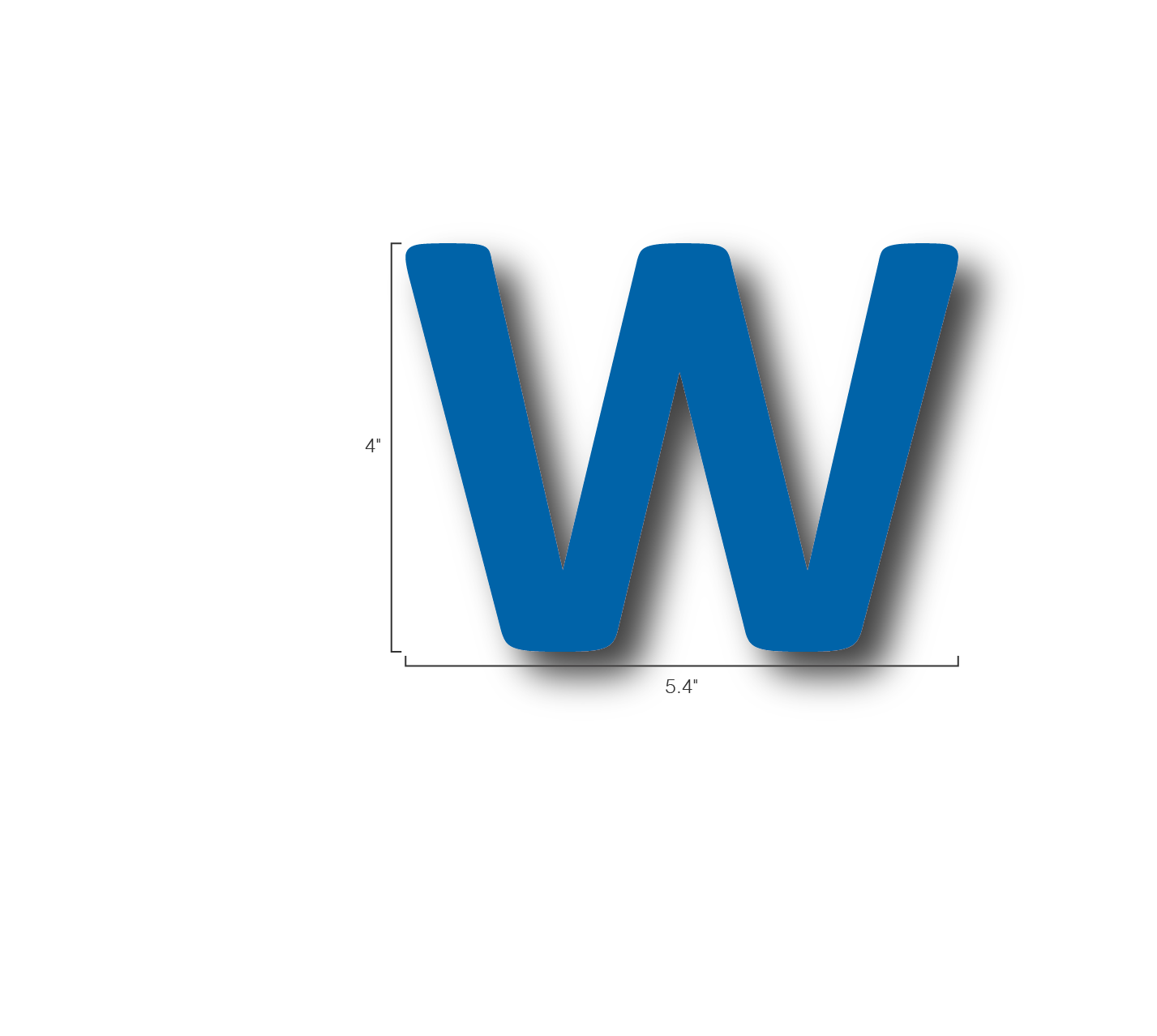 Alphabet Single Letters- W