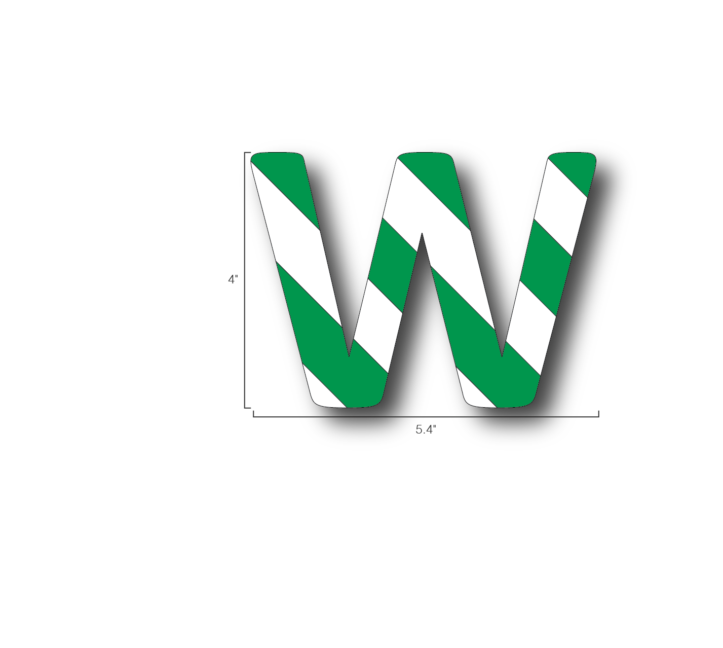 Alphabet Single Letters- W
