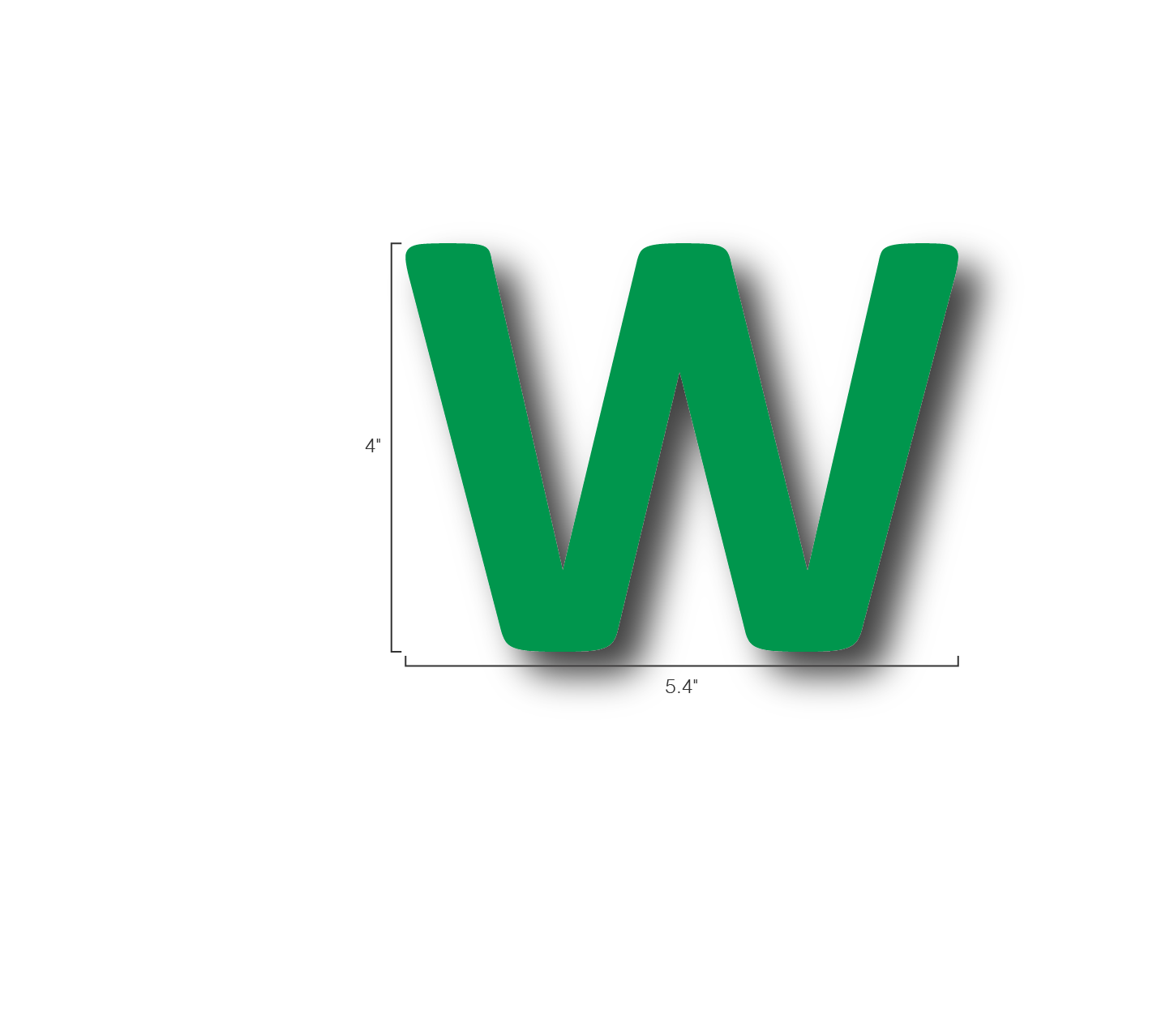 Alphabet Single Letters- W