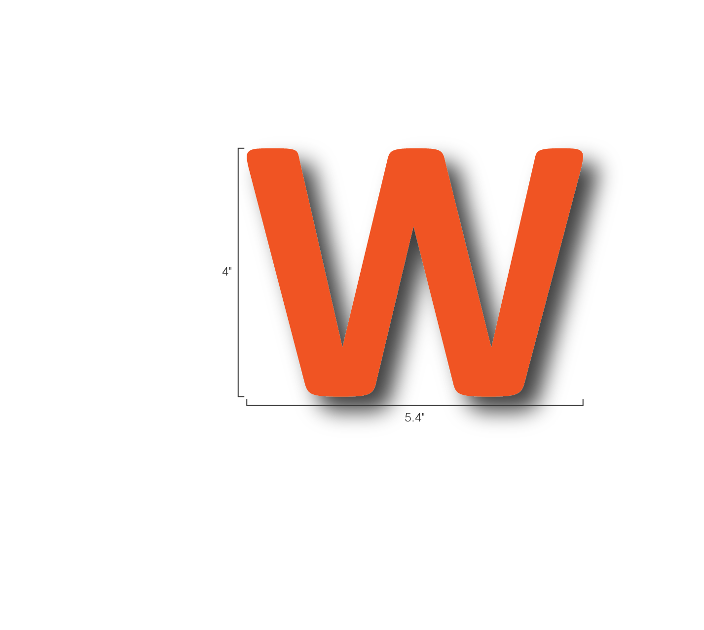 Alphabet Single Letters- W