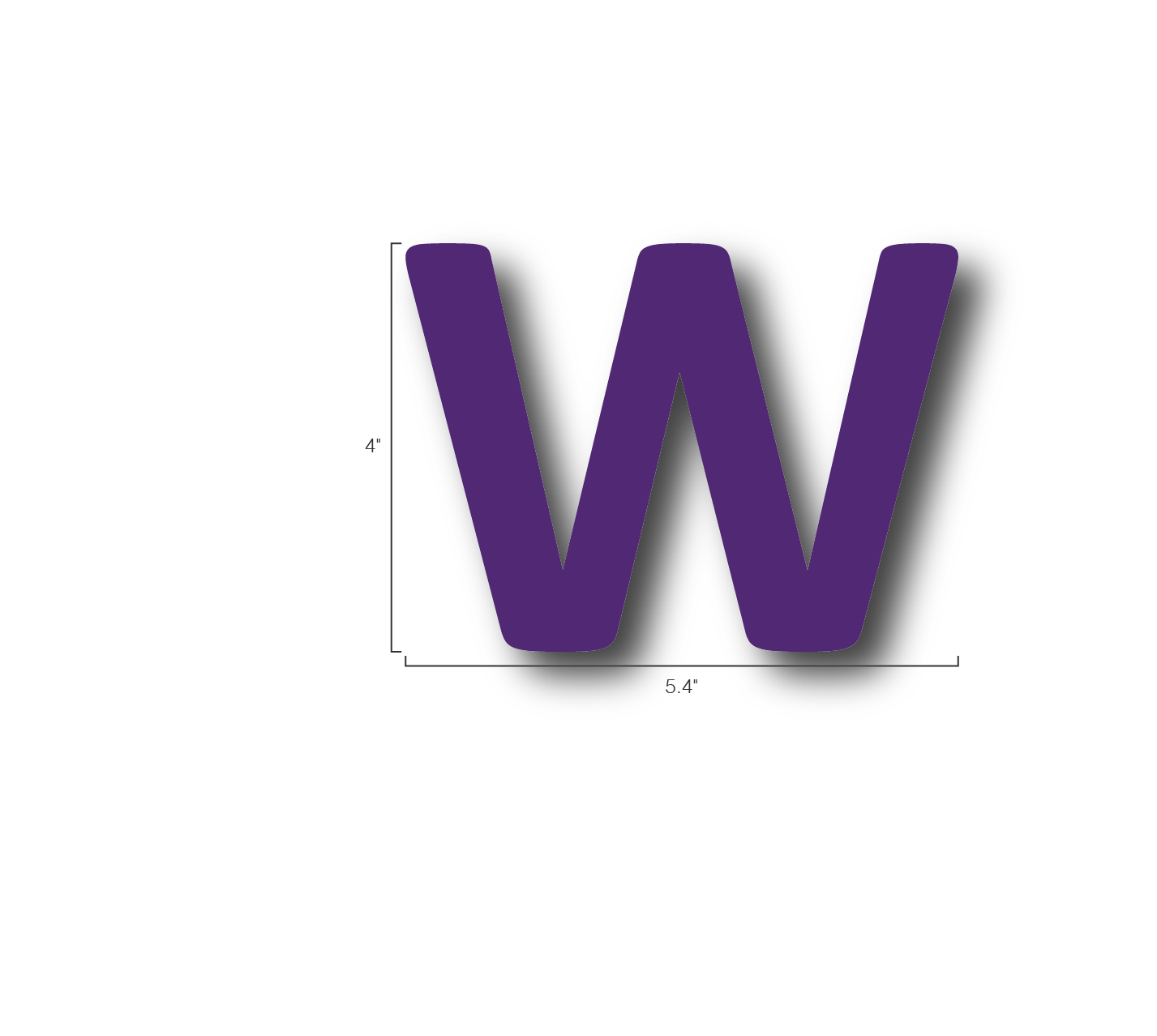 Alphabet Single Letters- W
