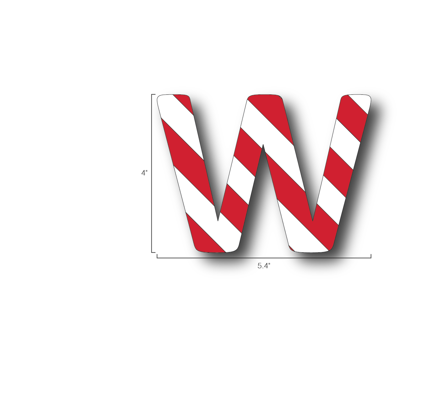 Alphabet Single Letters- W