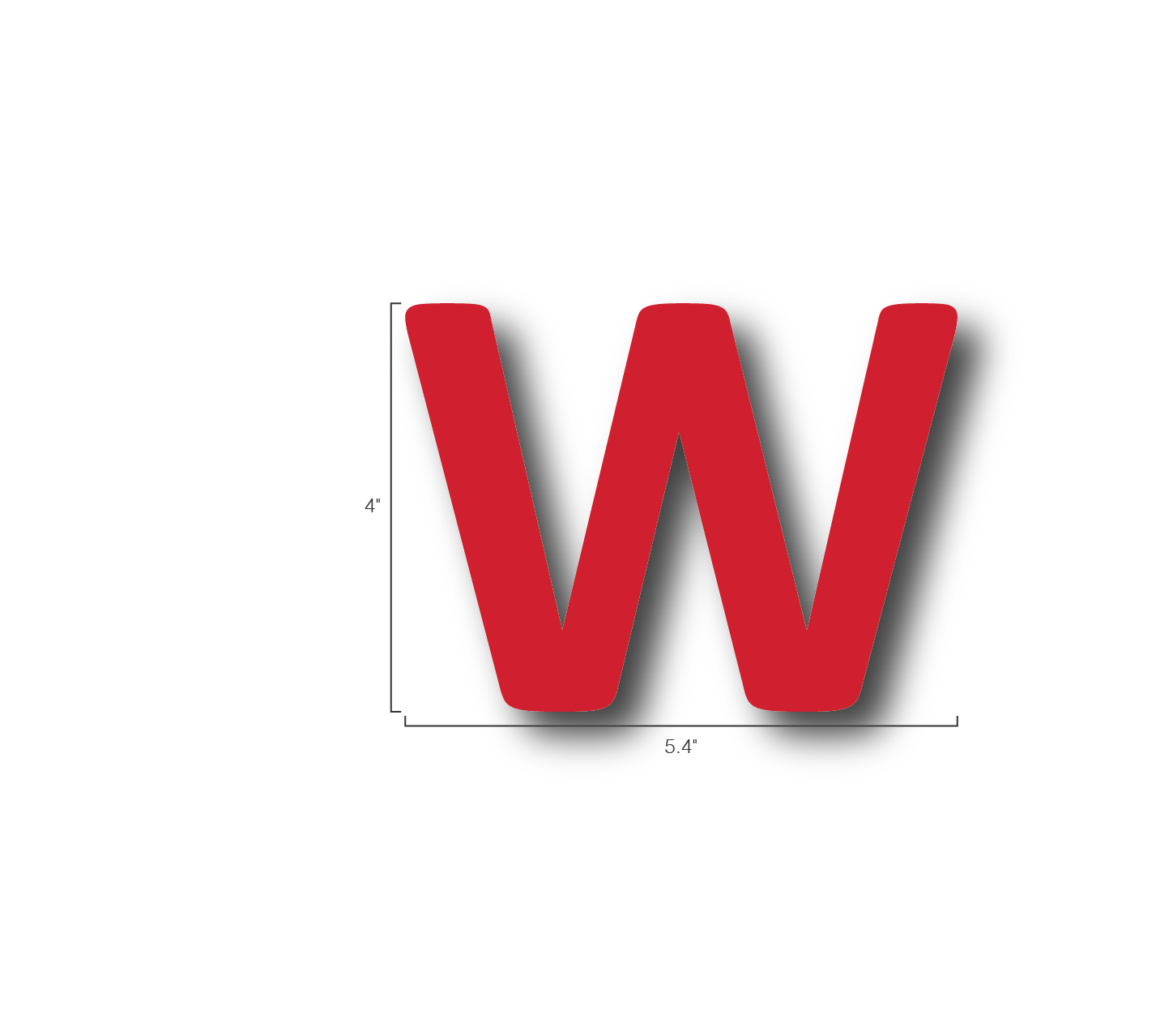 Alphabet Single Letters- W