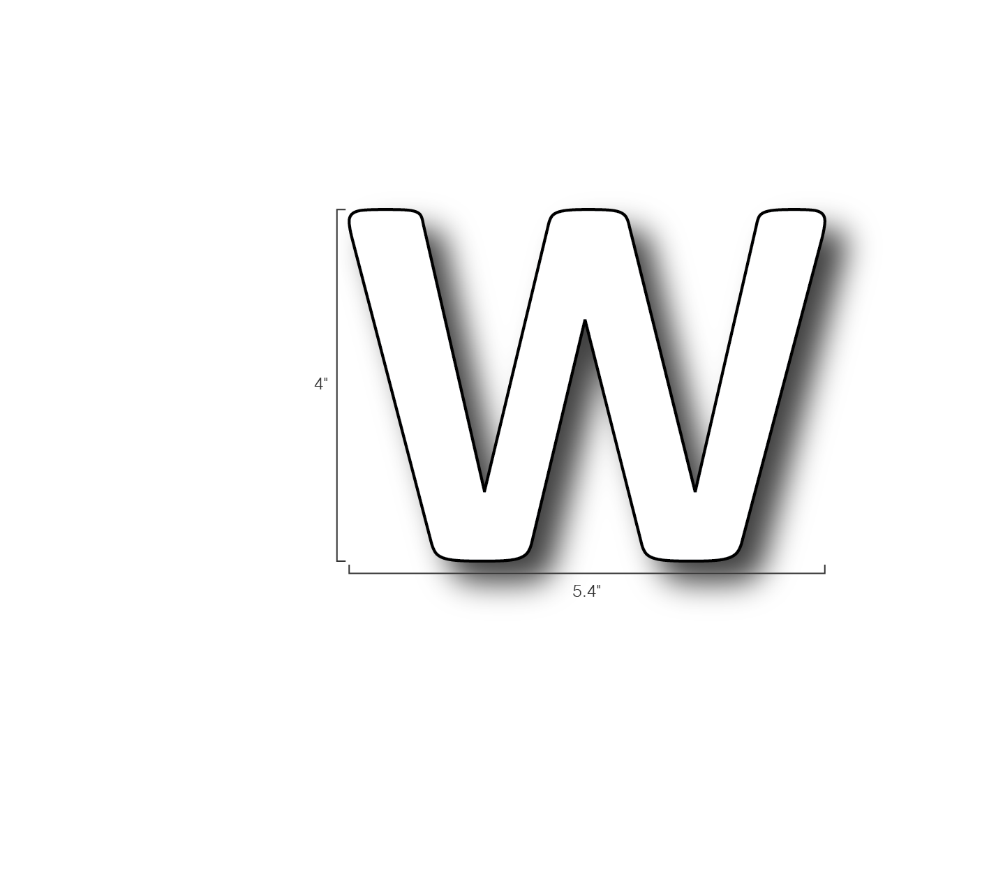 Alphabet Single Letters- W
