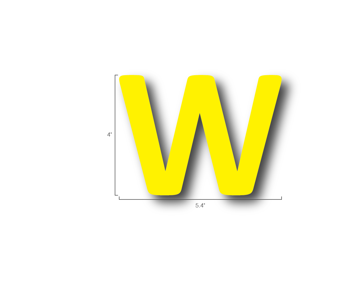 Alphabet Single Letters- W