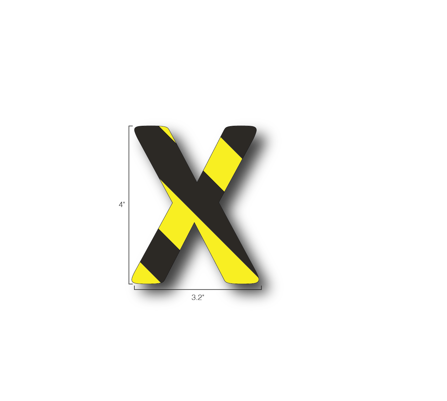Alphabet Single Letters- X