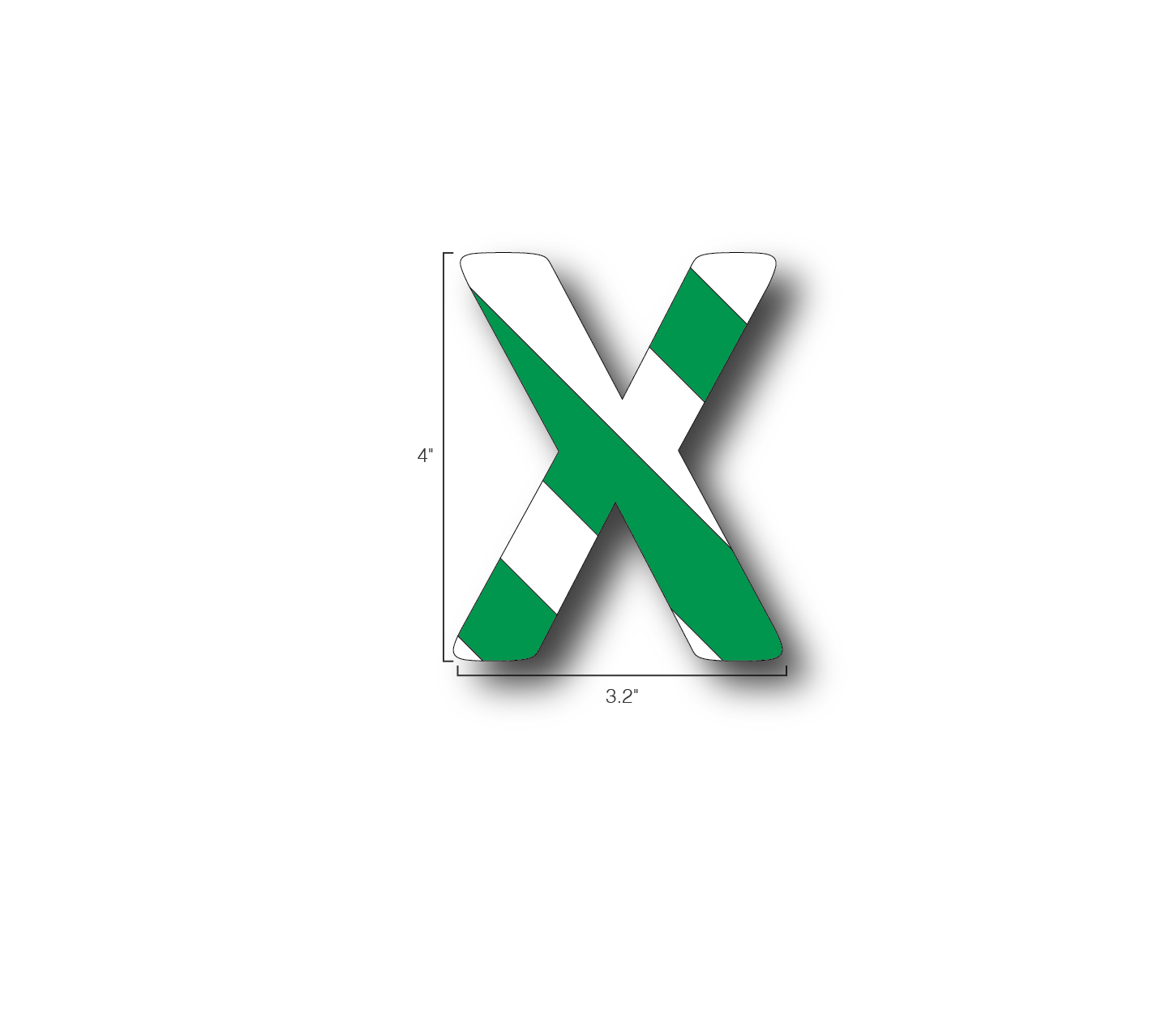 Alphabet Single Letters- X