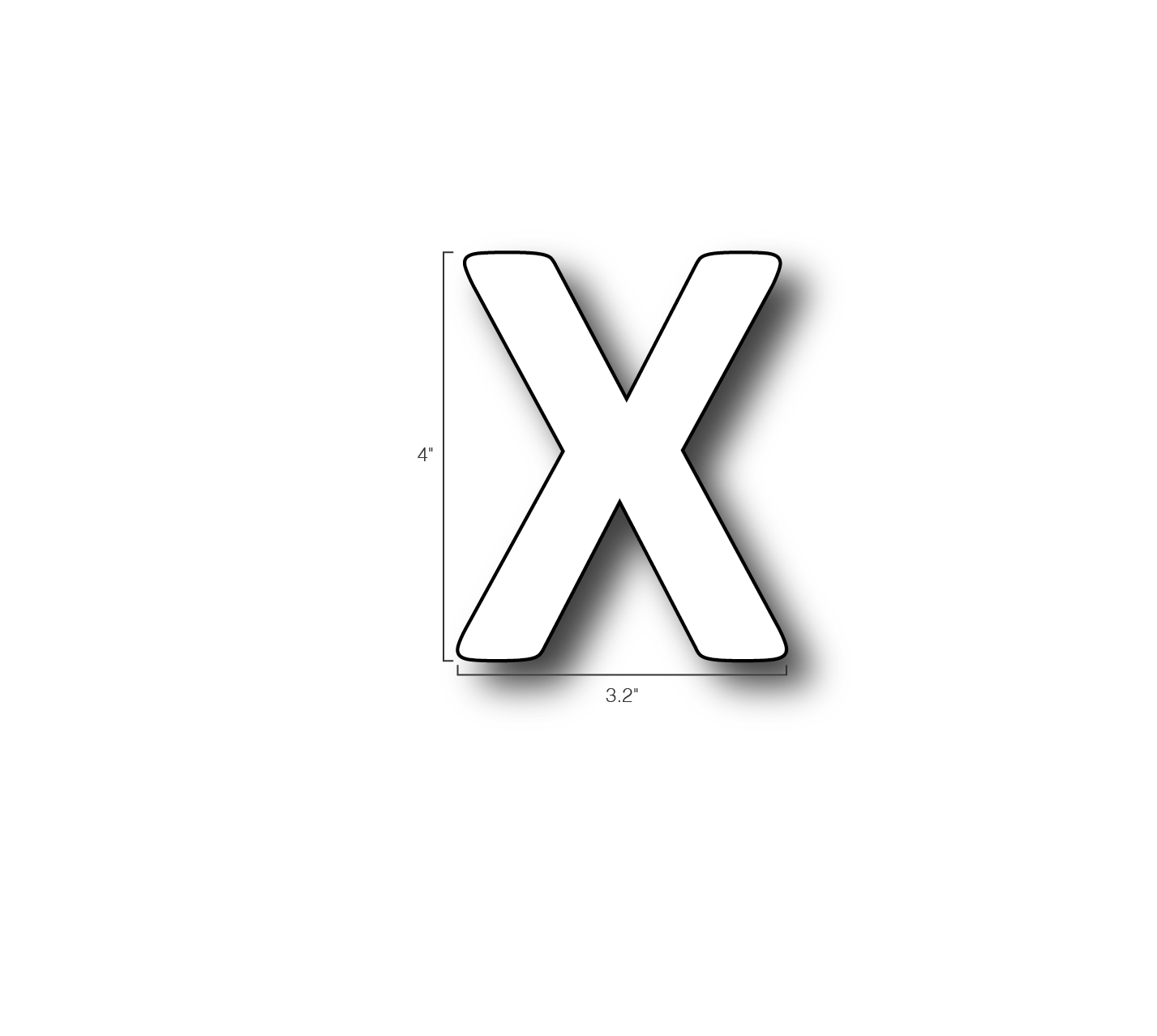 Alphabet Single Letters- X