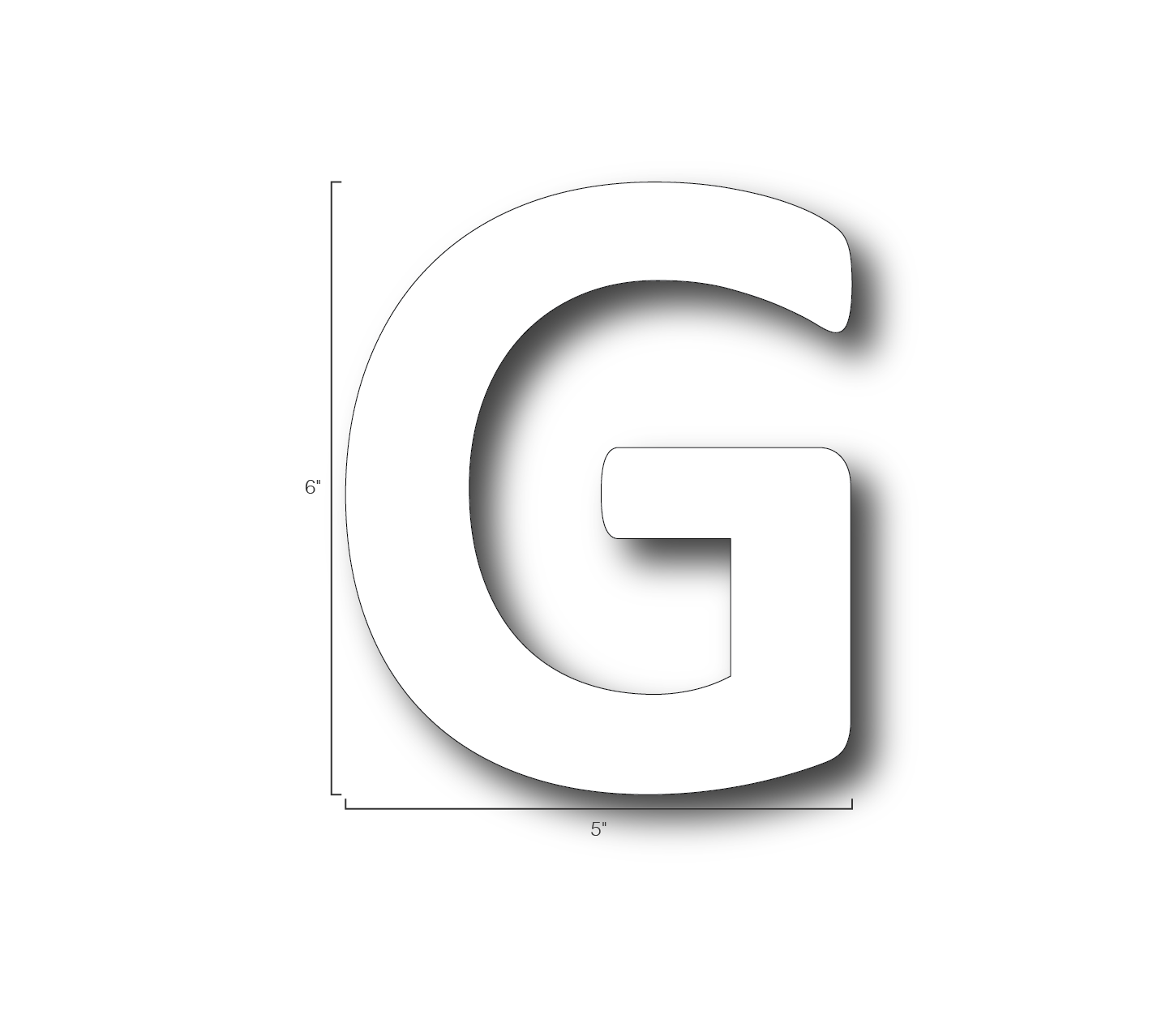 Alphabet Single Letters- G