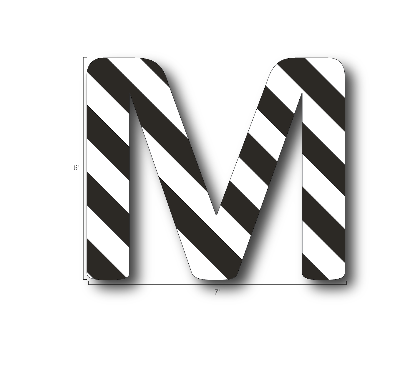 Alphabet Single Letters- M