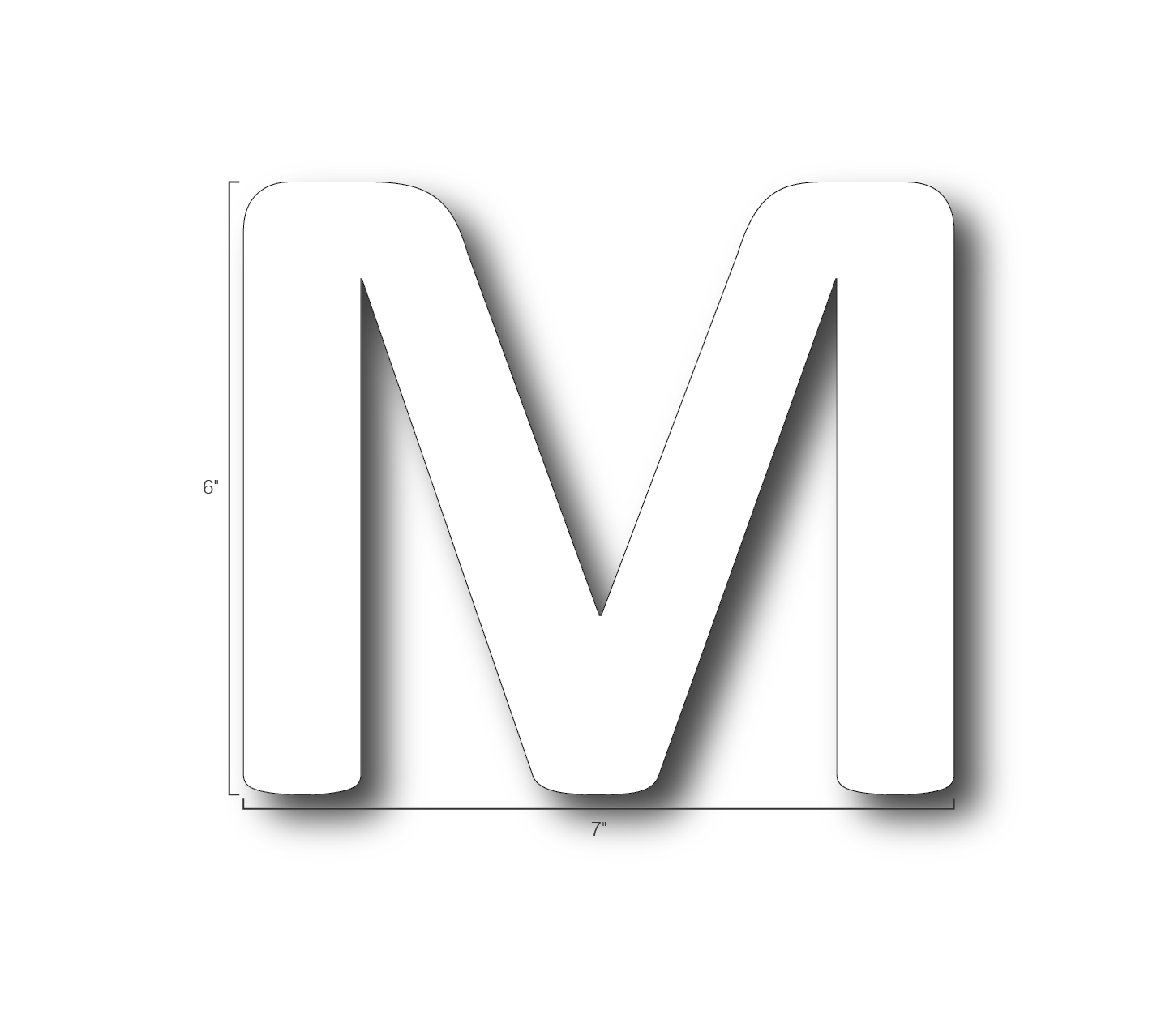 Alphabet Single Letters- M