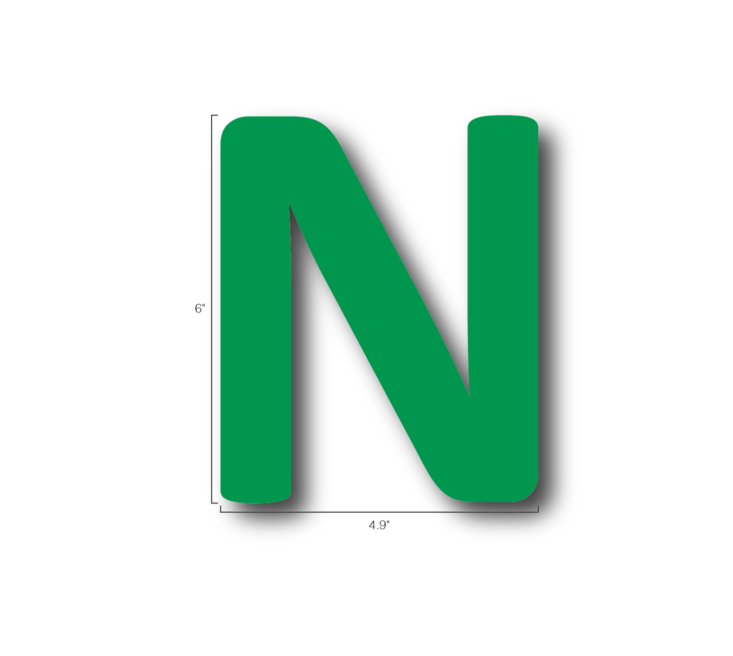 Alphabet Single Letters- N