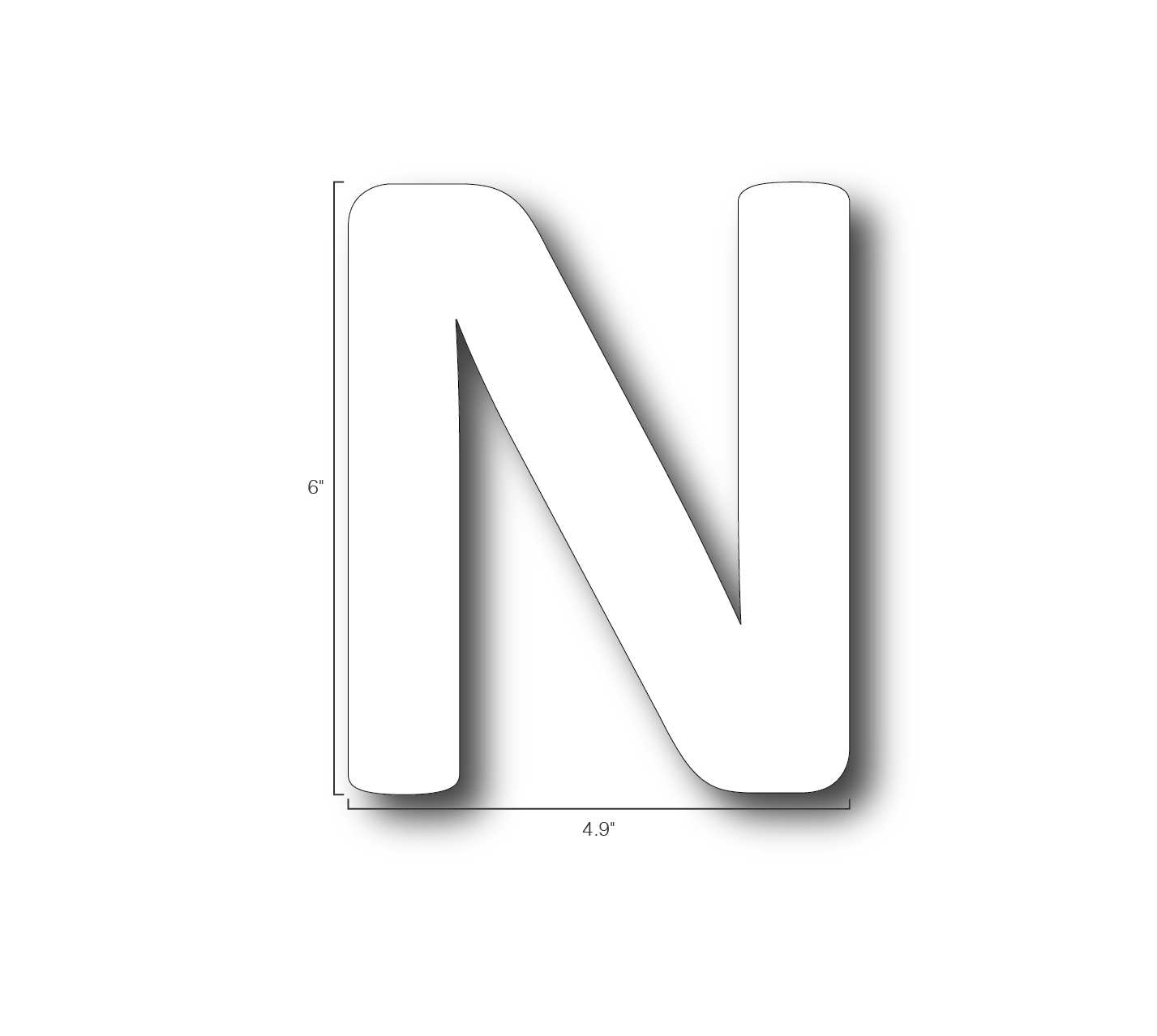 Alphabet Single Letters- N