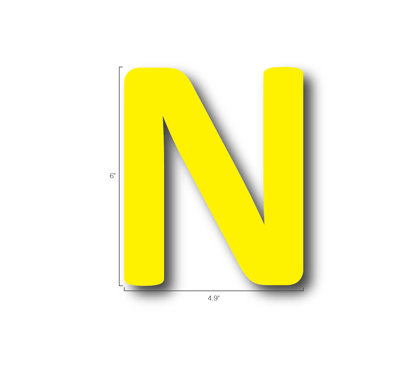 Alphabet Single Letters- N