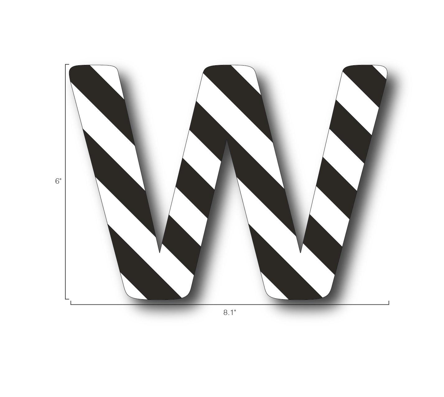 Alphabet Single Letters- W