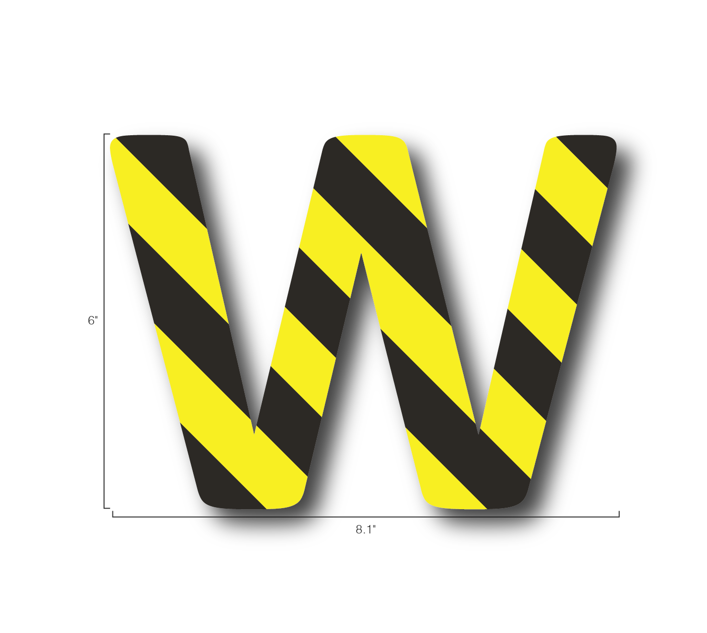 Alphabet Single Letters- W