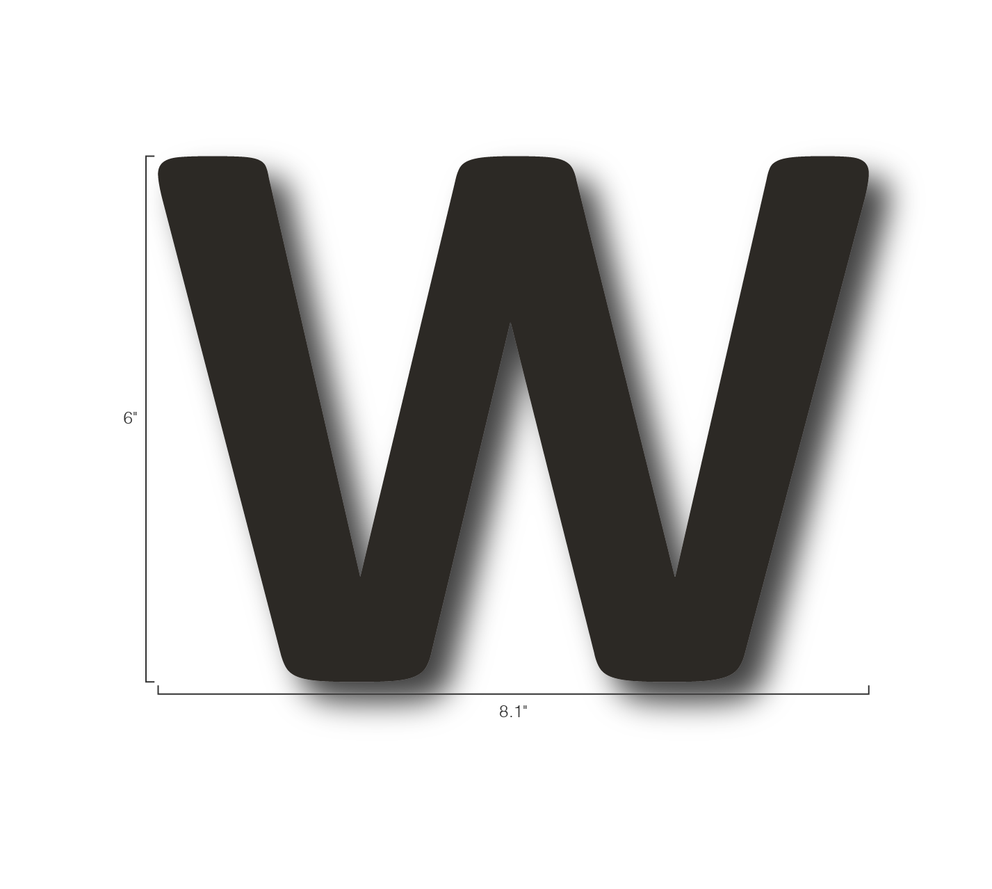 Alphabet Single Letters- W