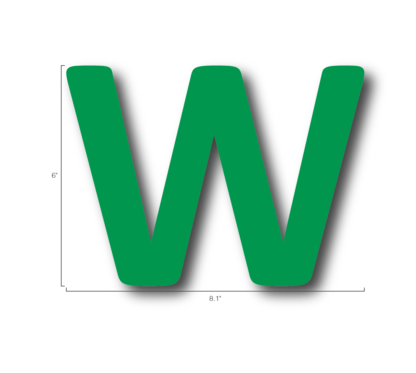 Alphabet Single Letters- W