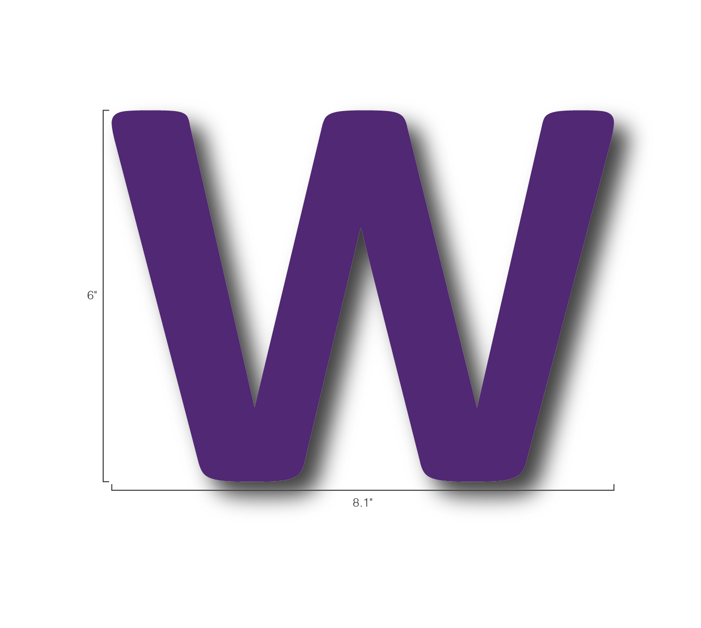 Alphabet Single Letters- W