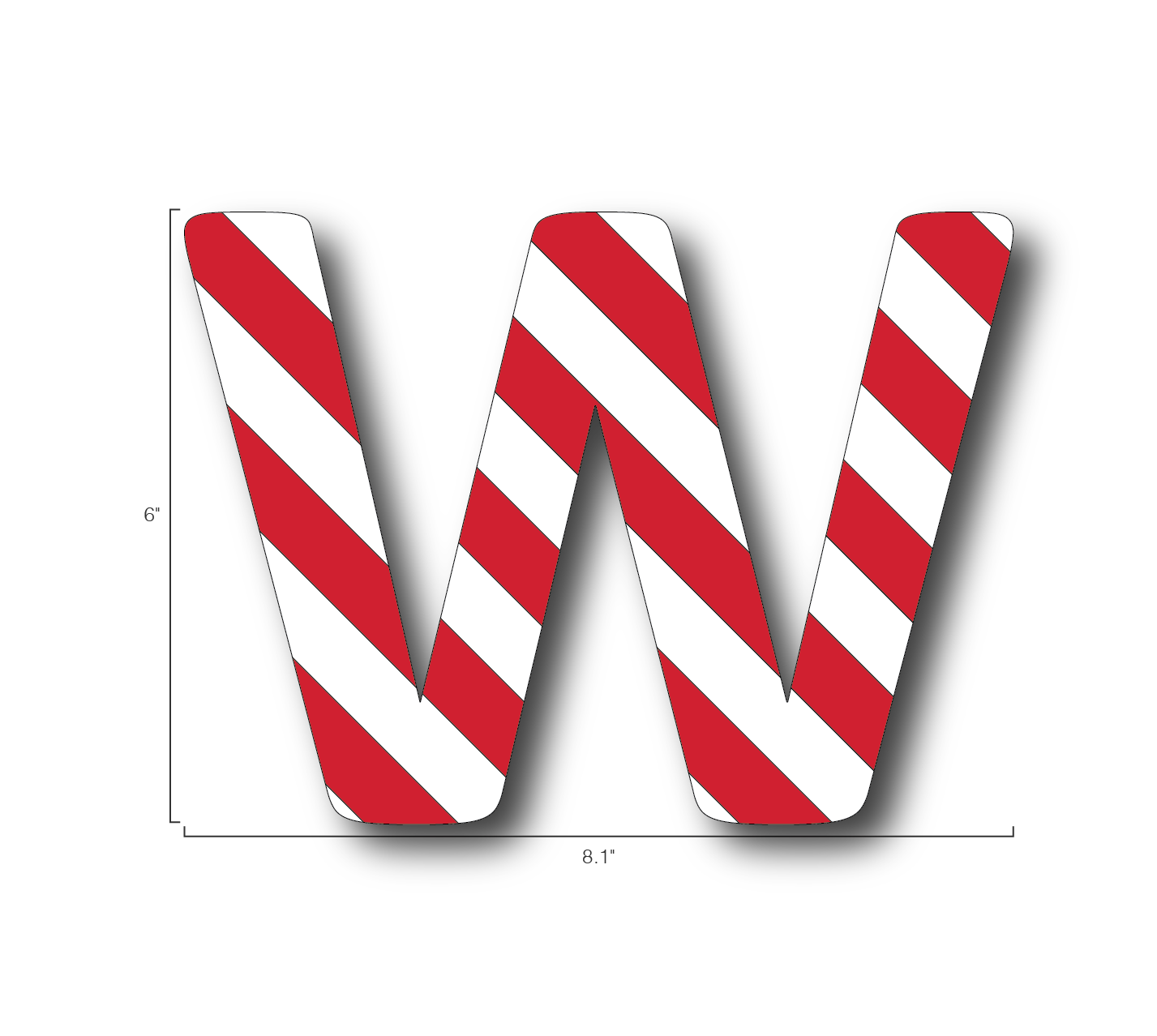 Alphabet Single Letters- W