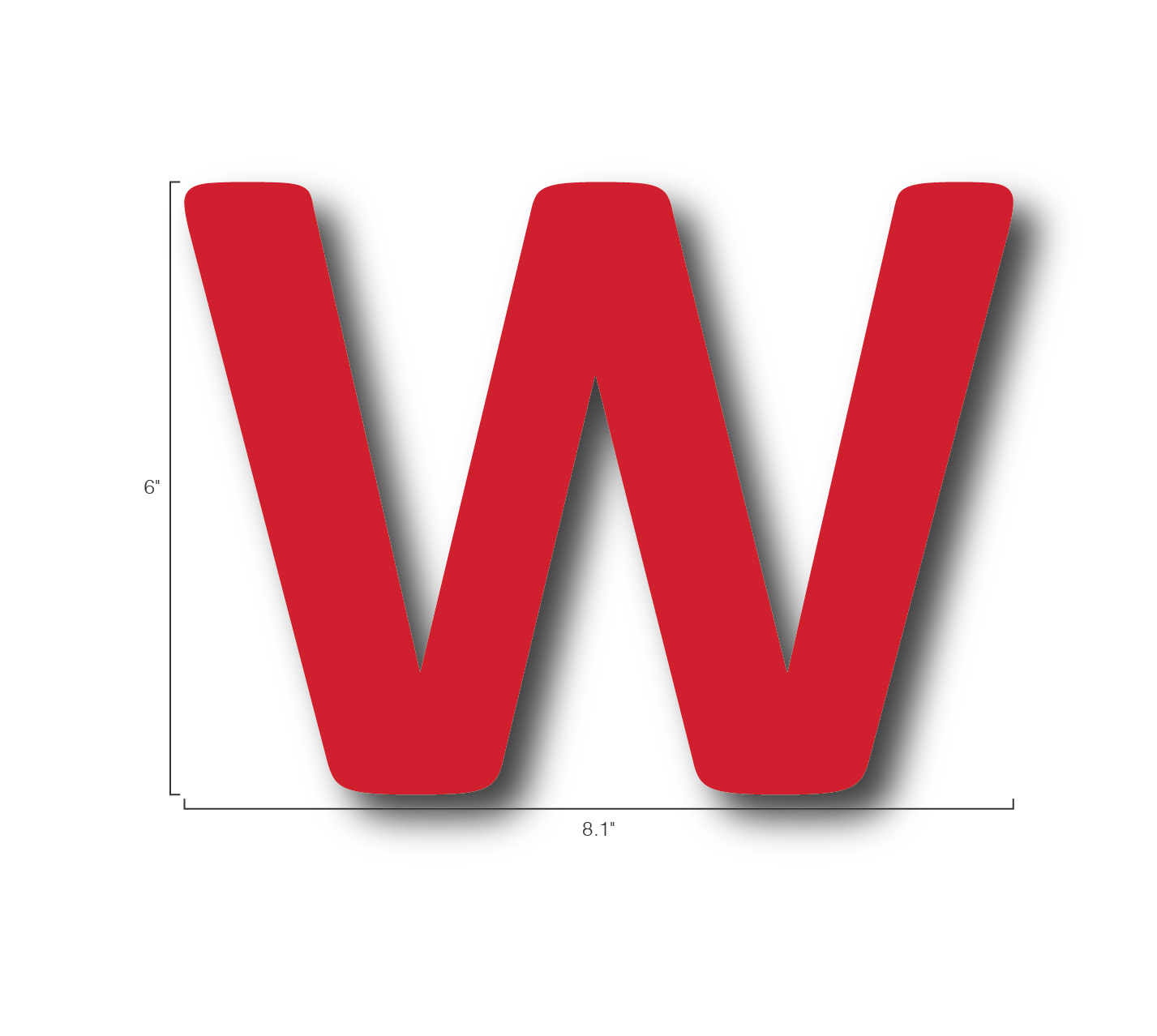 Alphabet Single Letters- W