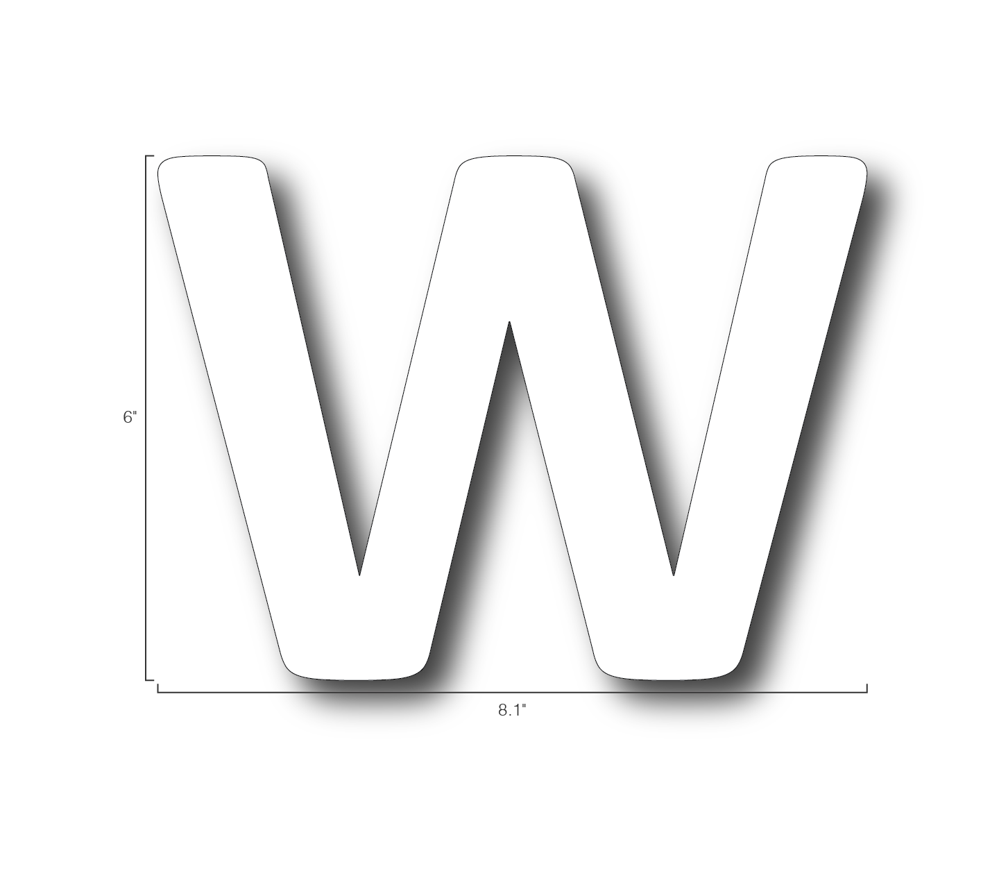 Alphabet Single Letters- W