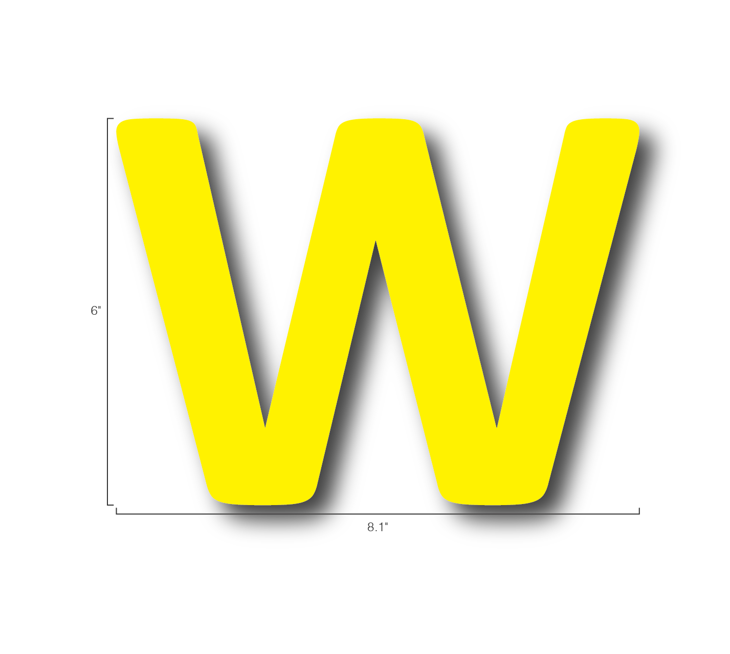 Alphabet Single Letters- W