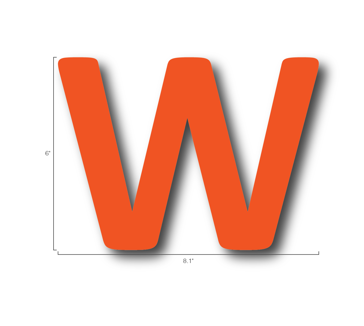 Alphabet Single Letters- W