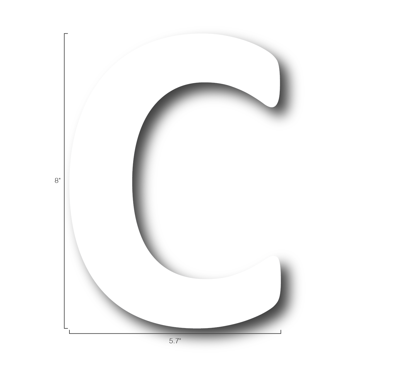 Alphabet Single Letters- C