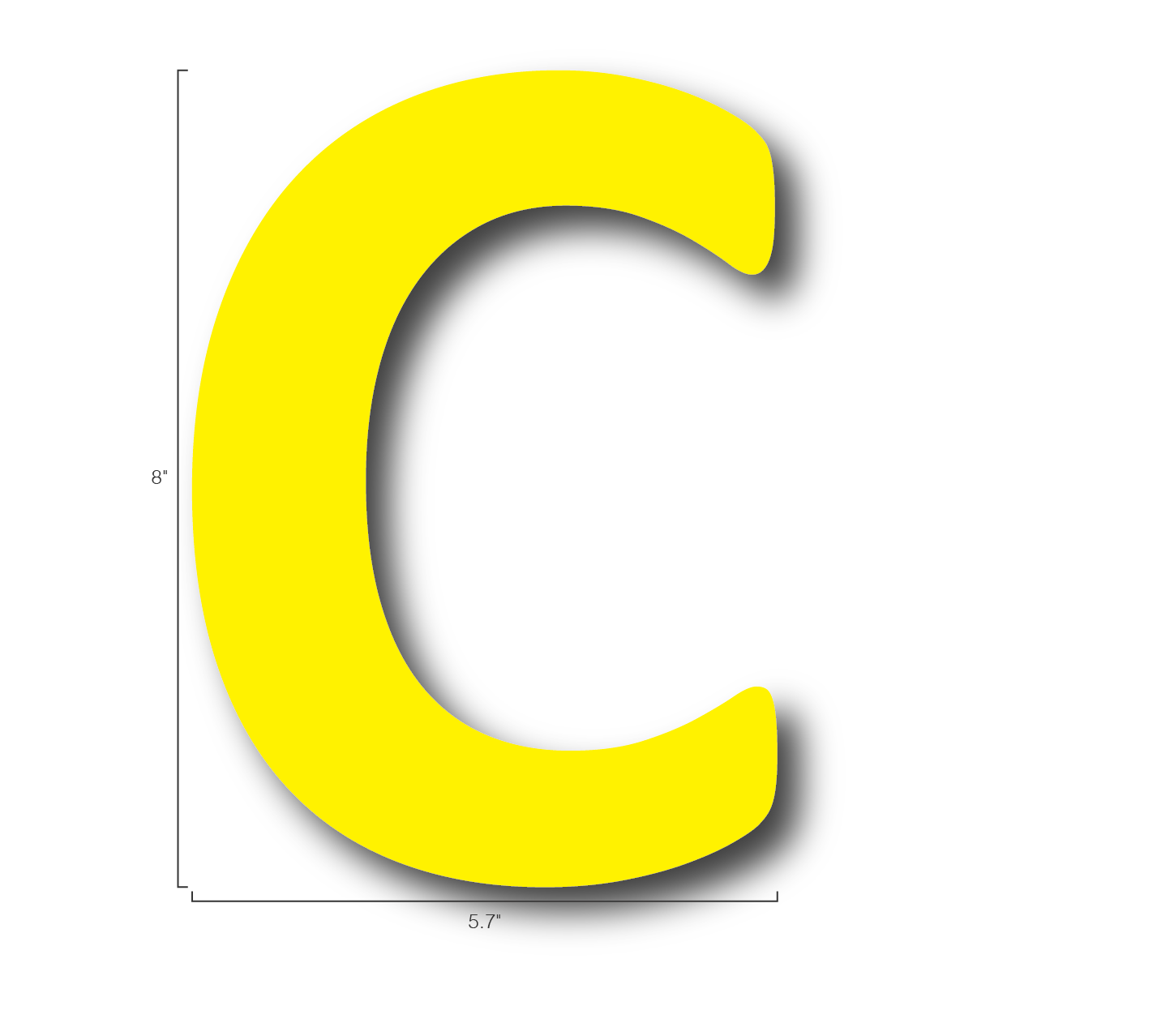 Alphabet Single Letters- C