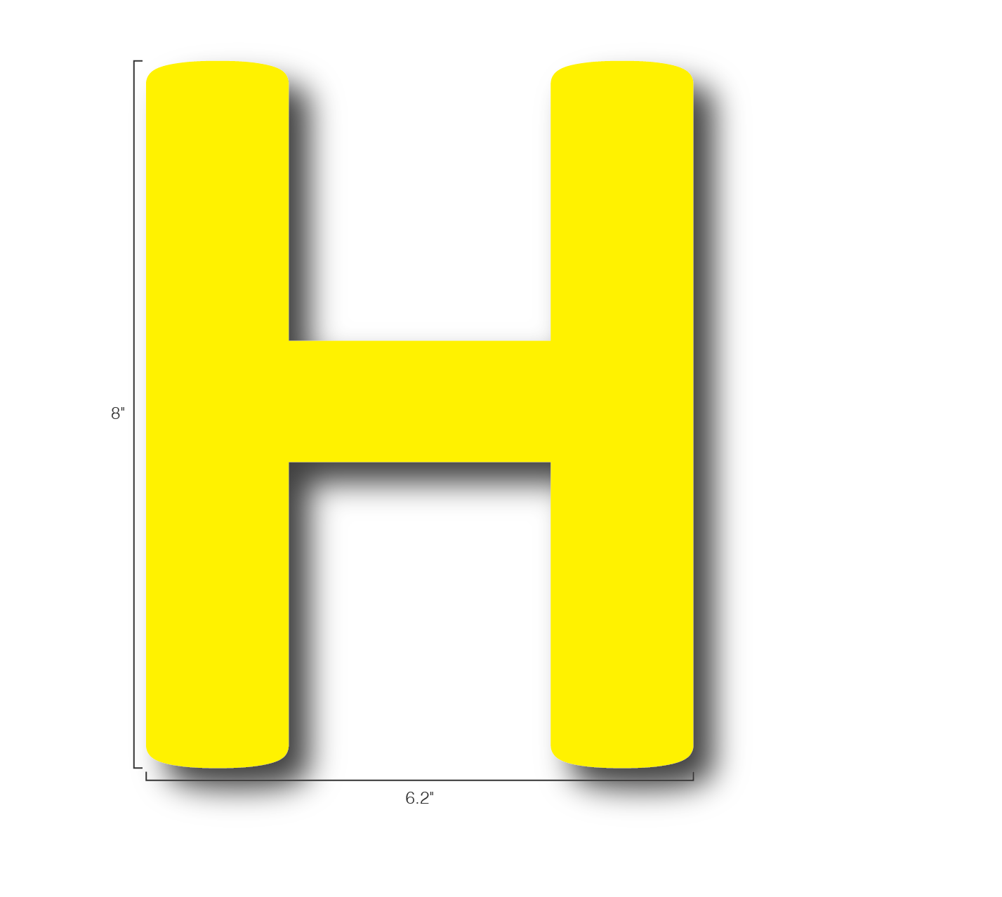 Alphabet Single Letters- H