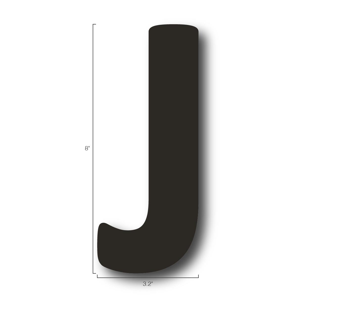 Alphabet Single Letters- J