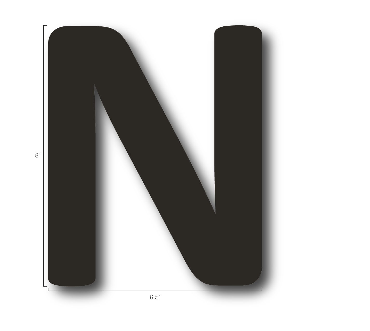 Alphabet Single Letters- N