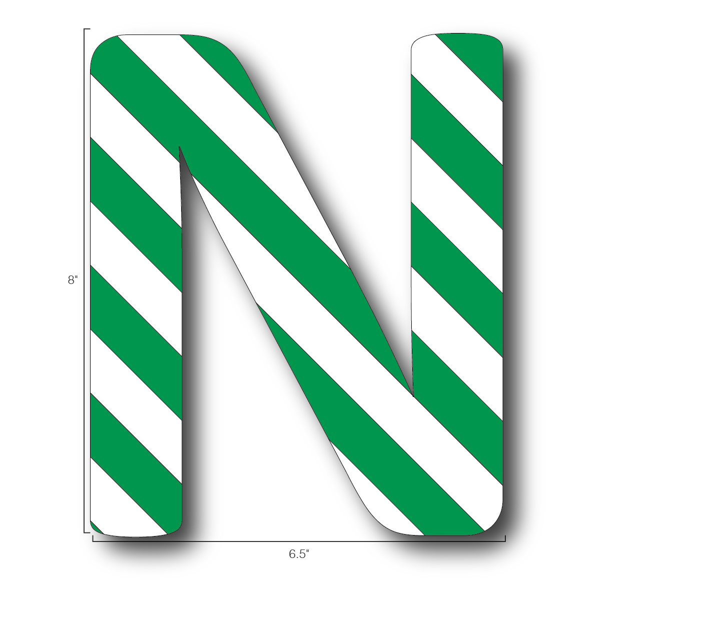 Alphabet Single Letters- N