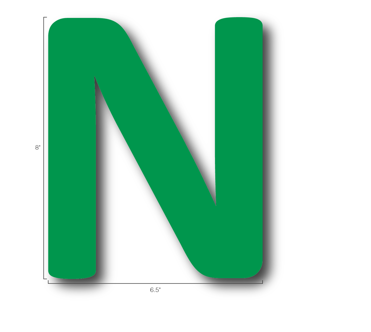 Alphabet Single Letters- N